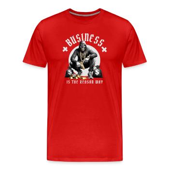 Vie de gangster - T-shirt bio Premium Homme - rouge - Devant - Damien (186cm)
