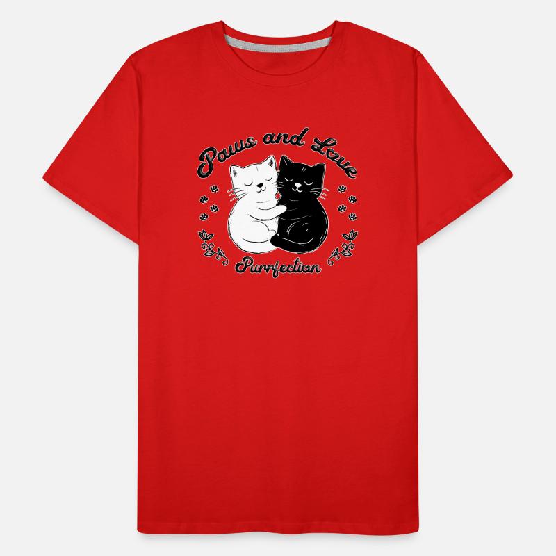 Paws & Love – Simply Schnurrfekt Men's Premium Organic T-Shirt