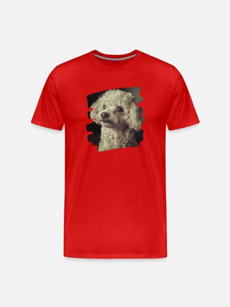 Caniche - T-shirt bio Premium Homme - rouge
