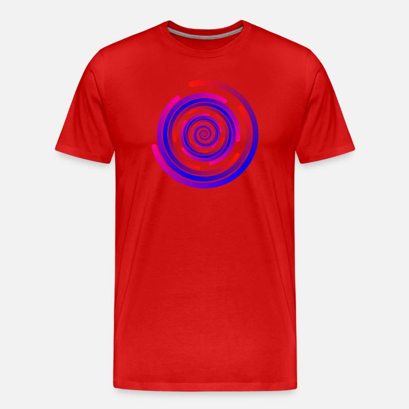 crazy circles - Männer Premium Bio T-Shirt - Rot