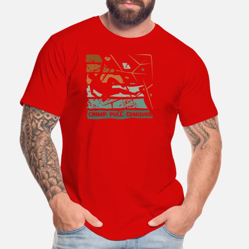 Bouldering – Crimping. Pull. Conquer. Men's Premium Organic T-Shirt