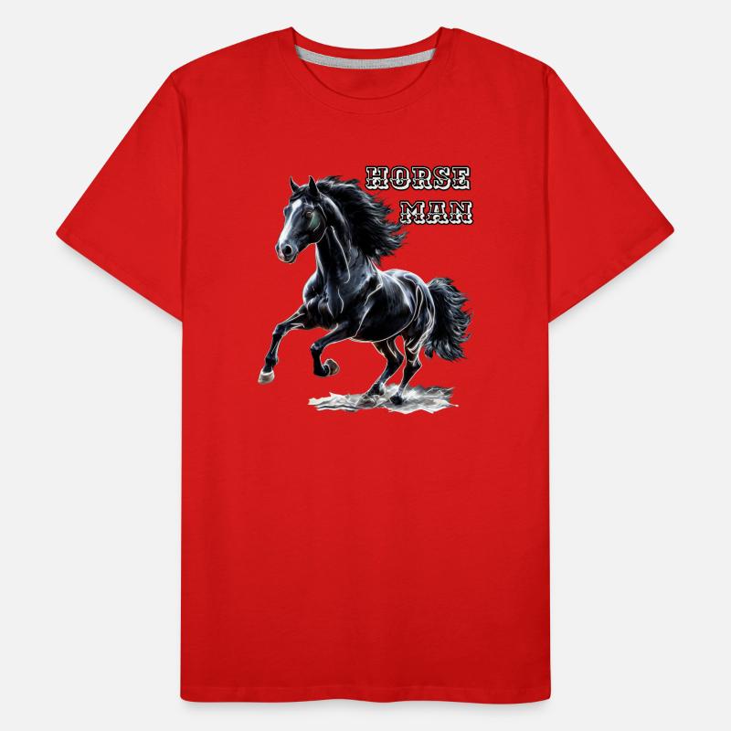 Reiter-Hengst Männer Premium Bio T-Shirt