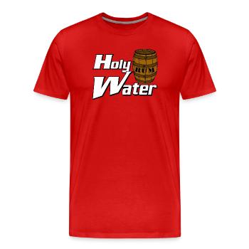 Holy Water Rum Barrel - Männer Premium Bio T-Shirt - Rot - Vorne - Damien (186cm)