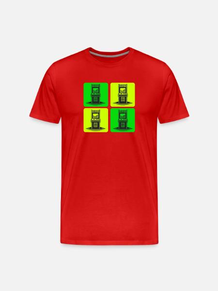 Retro Gaming Machines 80s - Men's Premium Organic T-Shirt - red
