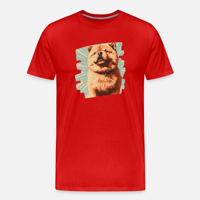 Chow Chow - Männer Premium Bio T-Shirt - Rot