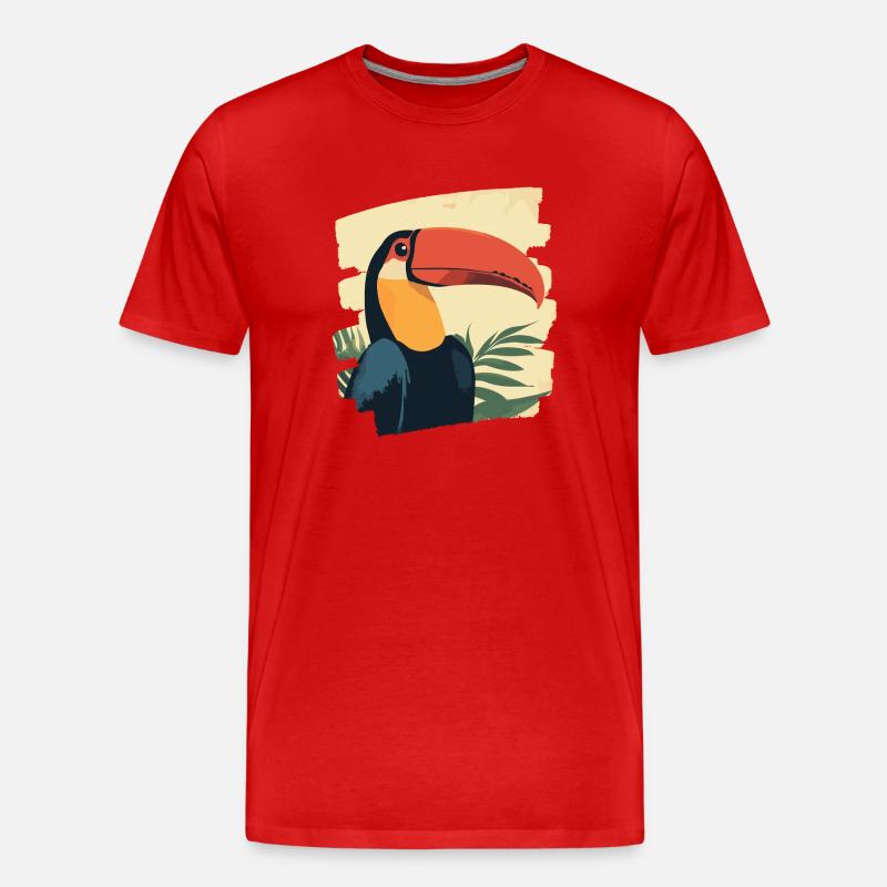 Tukan - Männer Premium Bio T-Shirt - Rot