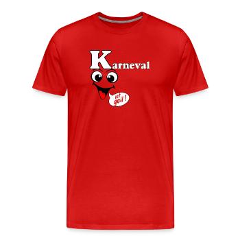 Carnaval , Le carnaval est génial , Chemise amusante de fête - T-shirt bio Premium Homme - rouge - Devant - Damien (186cm)