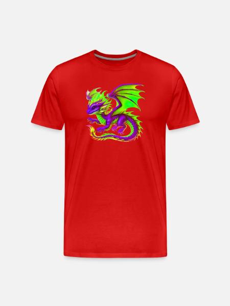 Dragon - Men's Premium Organic T-Shirt - red