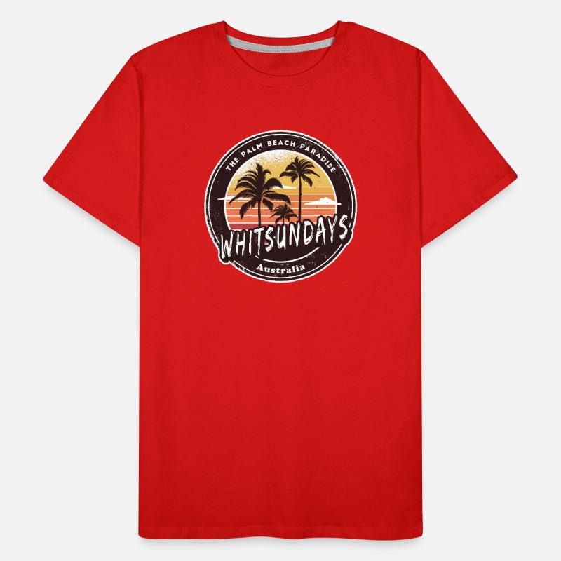 Whitsundays Australien Palmen Design Männer Premium Bio T-Shirt