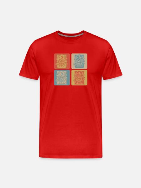 Astronomy Retro Design - Men's Premium Organic T-Shirt - red
