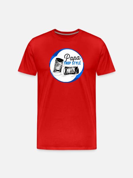 Dad too stylish - Men's Premium Organic T-Shirt - red