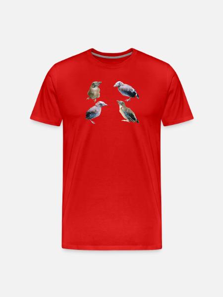 Jay Young Birds - Men's Premium Organic T-Shirt - red