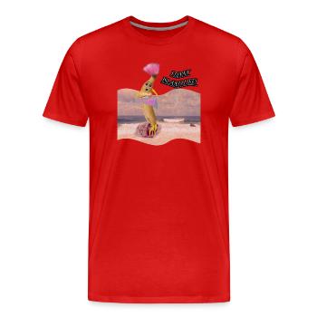 Kanaren - Melodischer Klang am rauschenden Meer - Männer Premium Bio T-Shirt - Rot - Vorne - Damien (186cm)