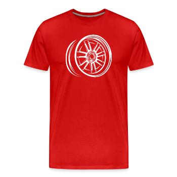 Jante de réglage élégante – Auto-Design - T-shirt bio Premium Homme - rouge - Devant - Damien (186cm)