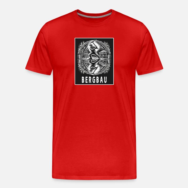 Travail acharné dans l’exploitation minière - T-shirt bio Premium Homme - rouge