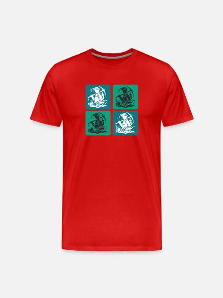 Mining Design - Men's Premium Organic T-Shirt - red