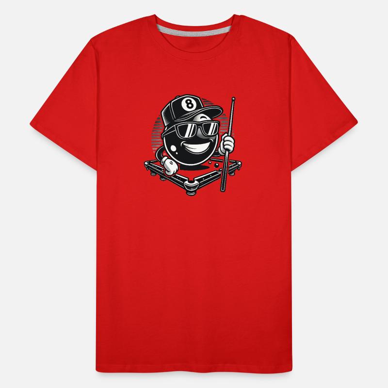 Billiards 8-Ball Cool Men's Premium Organic T-Shirt