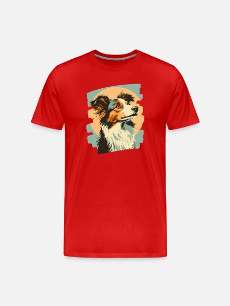 Collie - Men's Premium Organic T-Shirt - red