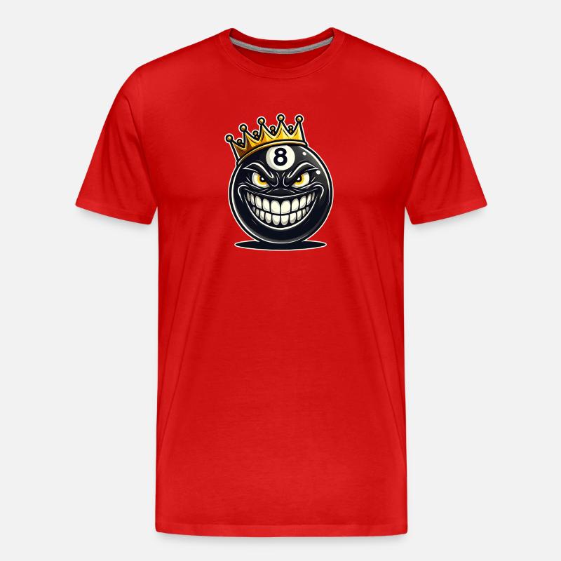 Billard König - Männer Premium Bio T-Shirt - Rot