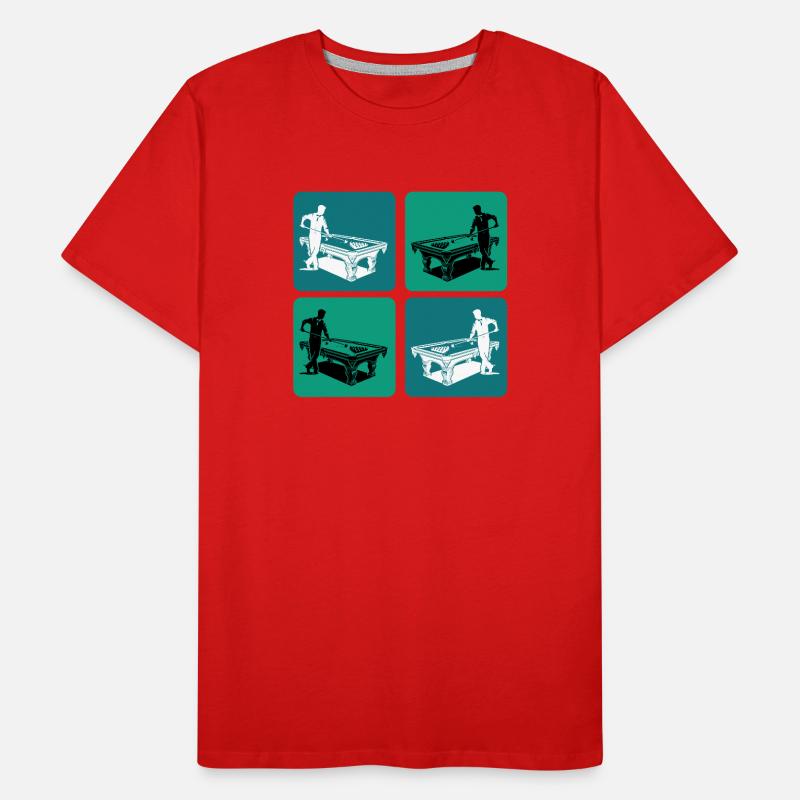 Joueur de billard vintage T-shirt bio Premium Homme