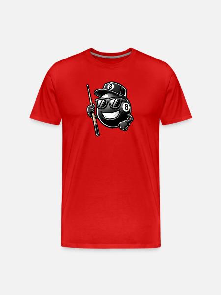 Cool billiard 8-ball design - Men's Premium Organic T-Shirt - red