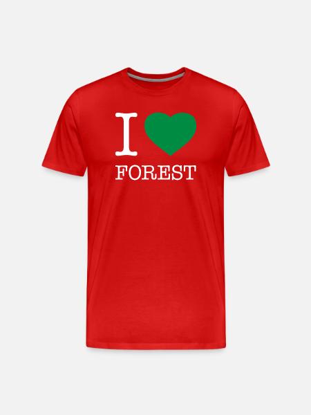 I LOVE FOREST - Men's Premium Organic T-Shirt - red