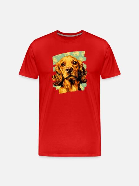 Cocker Spaniel - T-shirt bio Premium Homme - rouge