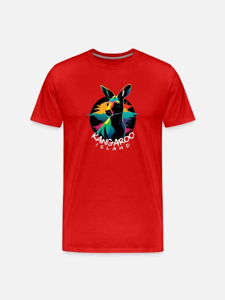 Kangaroo Island - Men's Premium Organic T-Shirt - red
