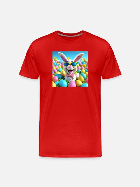 Easter, Happy Easter, Easter - Men's Premium Organic T-Shirt - red