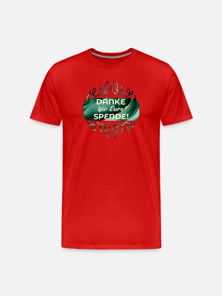 DANKE SAGEN SPENDE - Männer Premium Bio T-Shirt - Rot