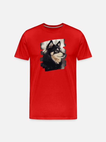 Finnish Lapphund - Men's Premium Organic T-Shirt - red