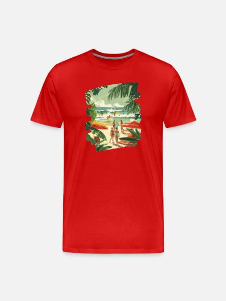 Surfer - Männer Premium Bio T-Shirt - Rot