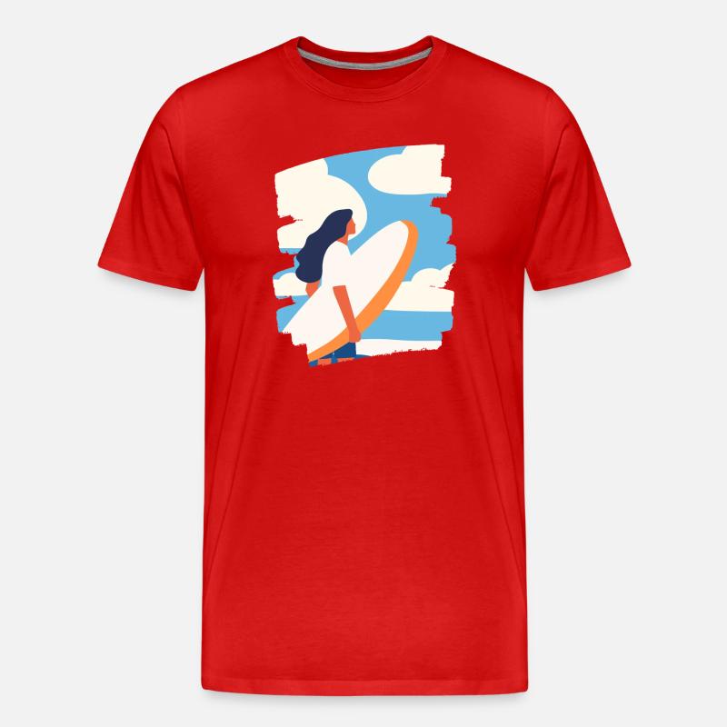 Surfer - Männer Premium Bio T-Shirt - Rot