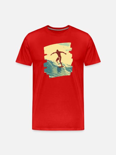 Surfer - Männer Premium Bio T-Shirt - Rot