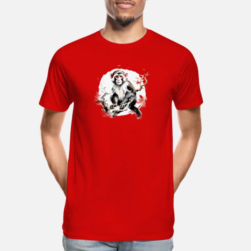 Chinesisches Sternzeichen Affe Männer Premium Bio T-Shirt