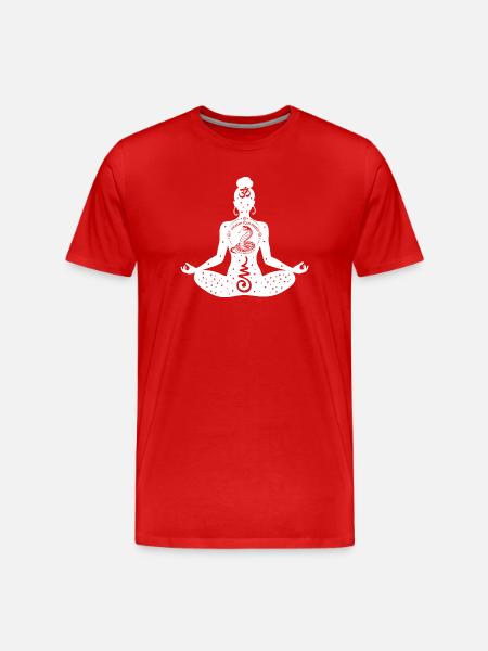 Yoga Art #19 - Men's Premium Organic T-Shirt - red