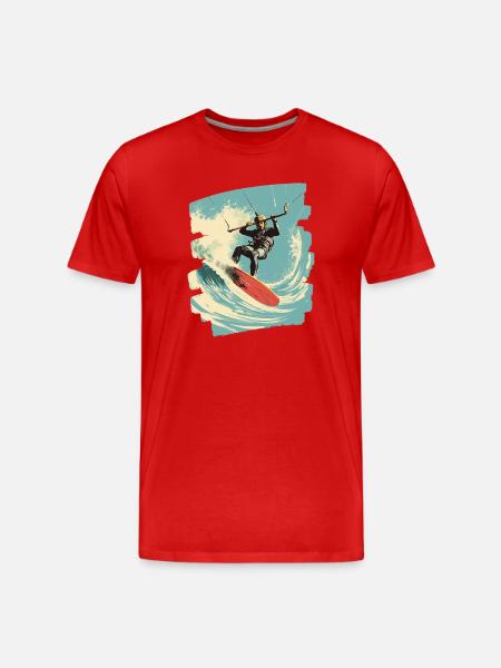 Kitesurfeurs - T-shirt bio Premium Homme - rouge