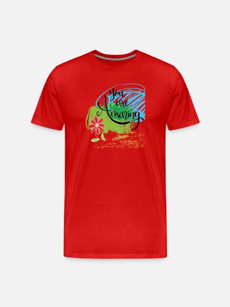 tu es incroyable - T-shirt bio Premium Homme - rouge