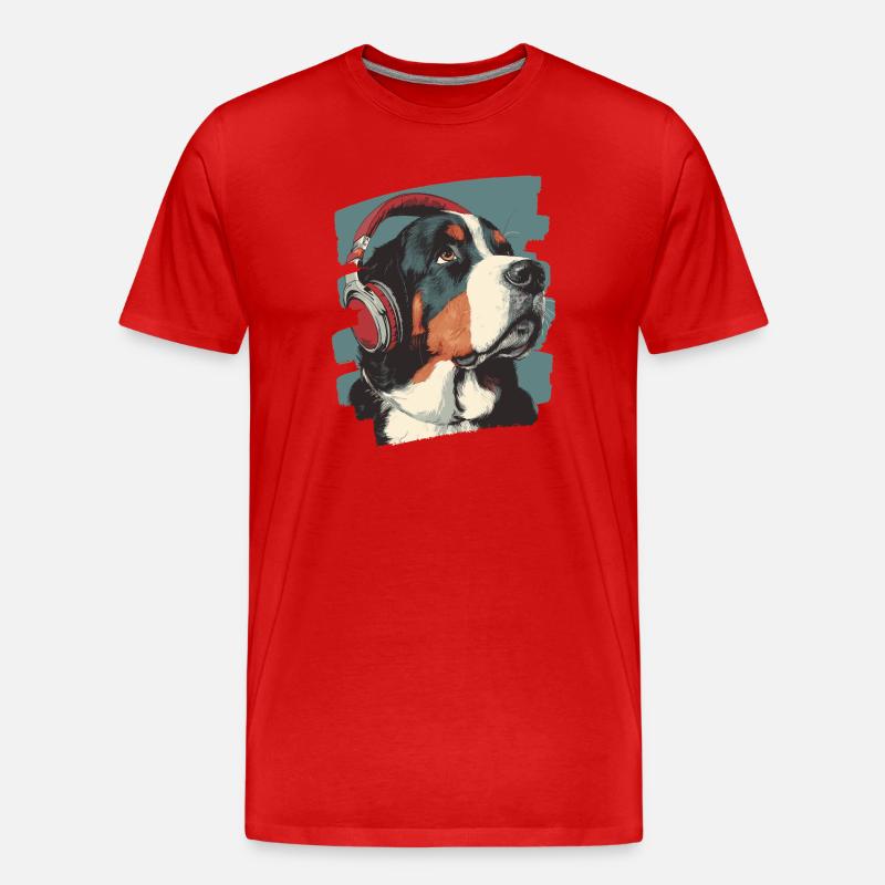 Entlebucher Sennenhund - Männer Premium Bio T-Shirt - Rot