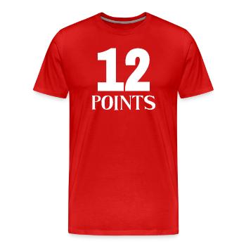 Eurovision song contest 12 points - Men's Premium Organic T-Shirt - red - Front - Damien (186cm)