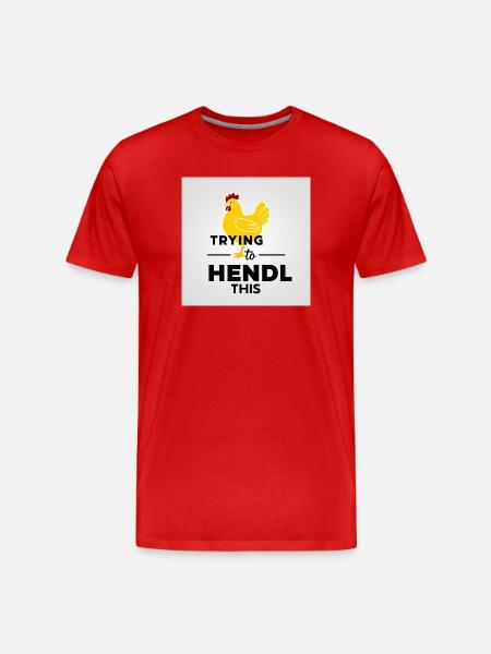 Poulet « Essayer de faire ça » - T-shirt bio Premium Homme - rouge