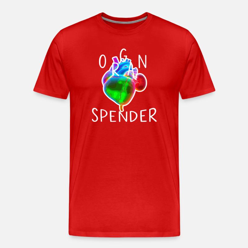 Organ Spender - Männer Premium Bio T-Shirt - Rot