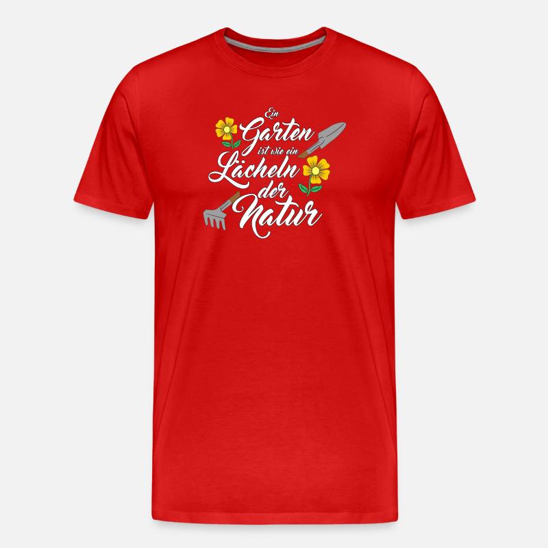 Garten Leben - Männer Premium Bio T-Shirt - Rot