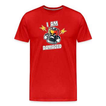 Emotionale Tiefe Selbstwahrnehmung Akzeptanz - Männer Premium Bio T-Shirt - Rot - Vorne - Damien (186cm)