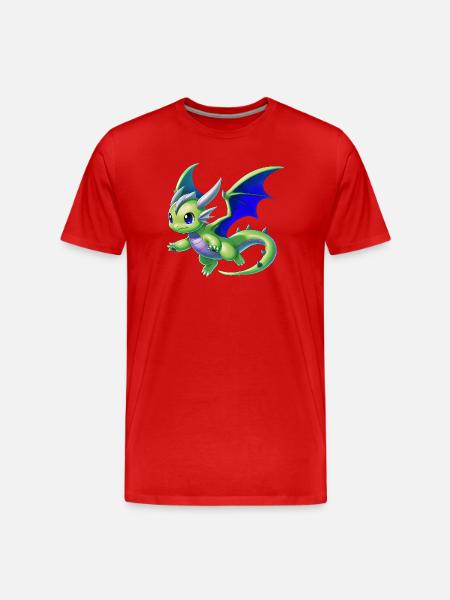 Dragon - Men's Premium Organic T-Shirt - red