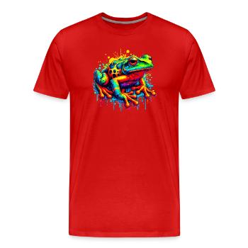 Frog - Men's Premium Organic T-Shirt - red - Front - Damien (186cm)