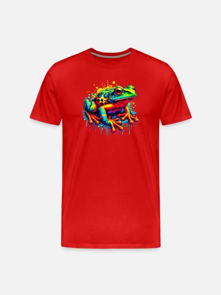 Frog - Men's Premium Organic T-Shirt - red