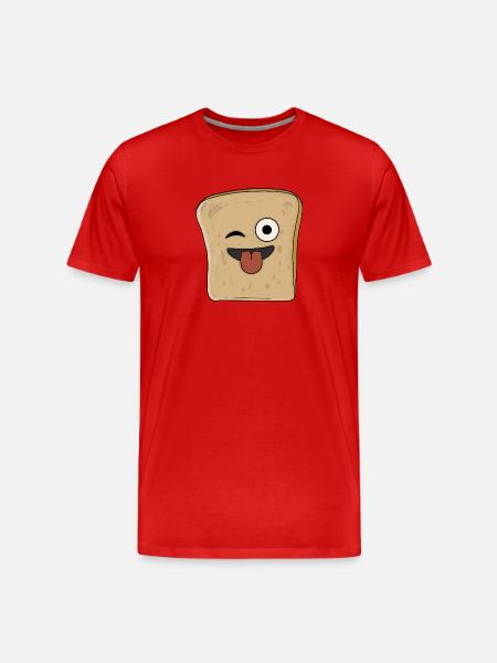 Funny bread - Men's Premium Organic T-Shirt - red