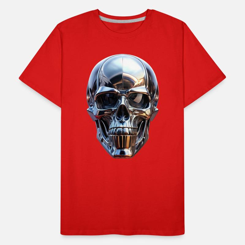 Crâne chromé T-shirt bio Premium Homme