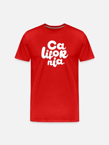 California - White - Men's Premium Organic T-Shirt - red
